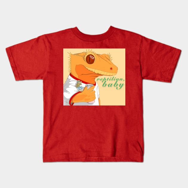 Reptile Baby Kids T-Shirt by toastedmomos